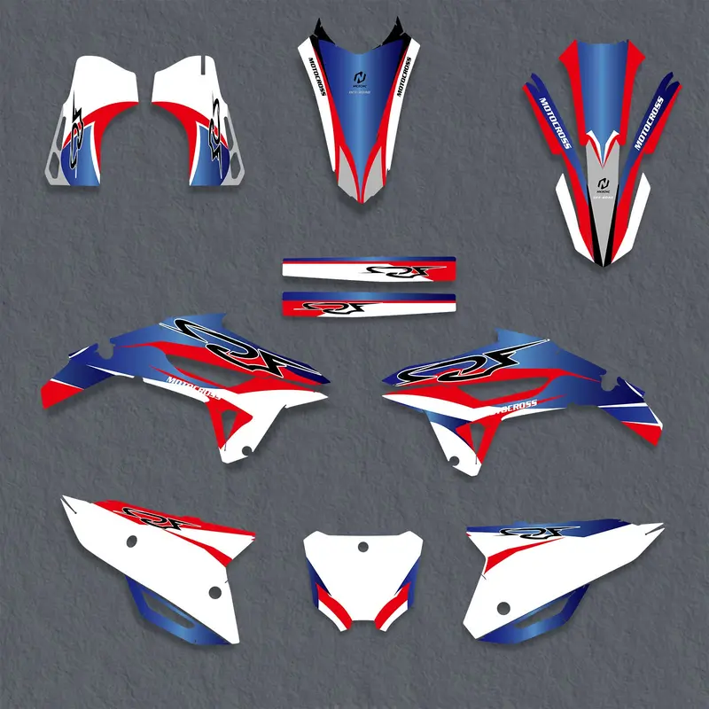 Motorcycle Full Graphics Decals Stickers Set For Honda Crf450 2021-2024 3
