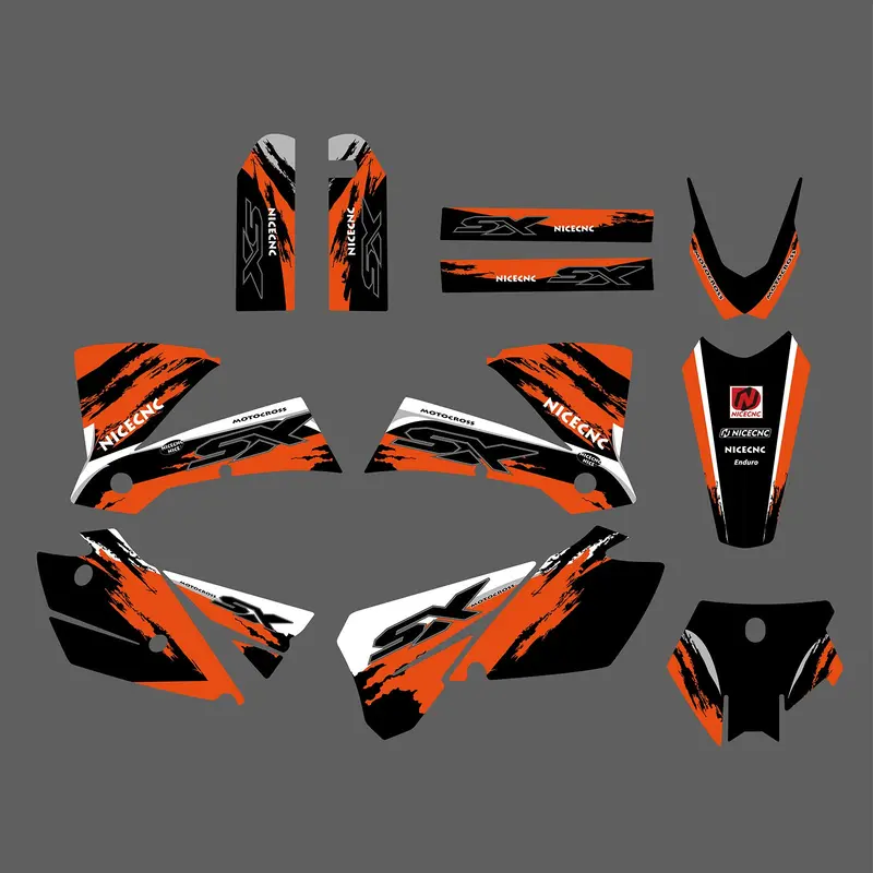 Motorcycle Full Graphics Decals Stickers Set For Ktm Sx 2003-2004 1