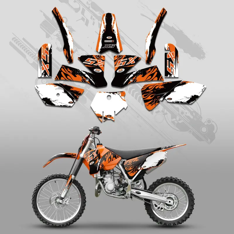 Motorcycle Full Graphics Decals Stickers Set For Ktm Sx 85-105 2003-2005 1