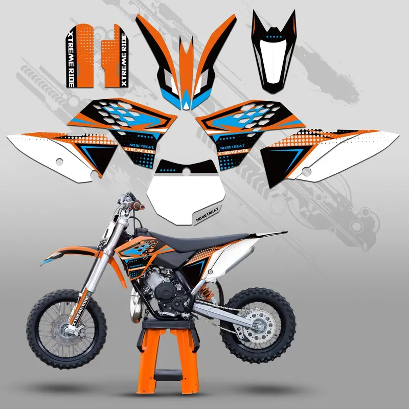 Motorcycle Full Graphics Decals Stickers Set For Ktm Sx65 2009-2015 1