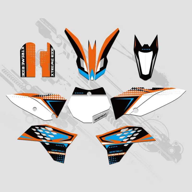 Motorcycle Full Graphics Decals Stickers Set For Ktm Sx65 2009-2015 3