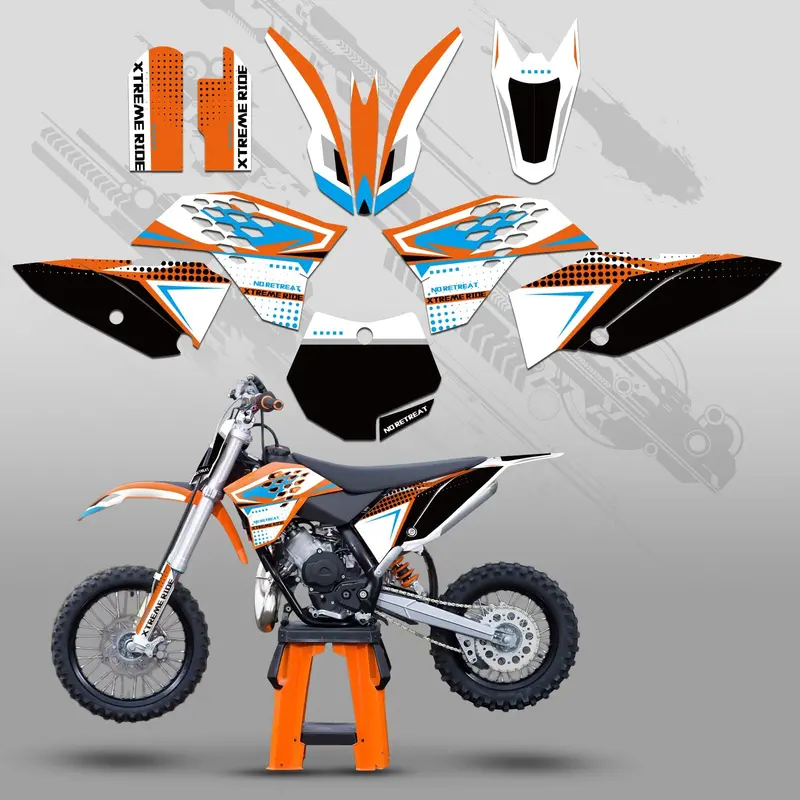 Motorcycle Full Graphics Decals Stickers Set For Ktm Sx65 2009-2015 3