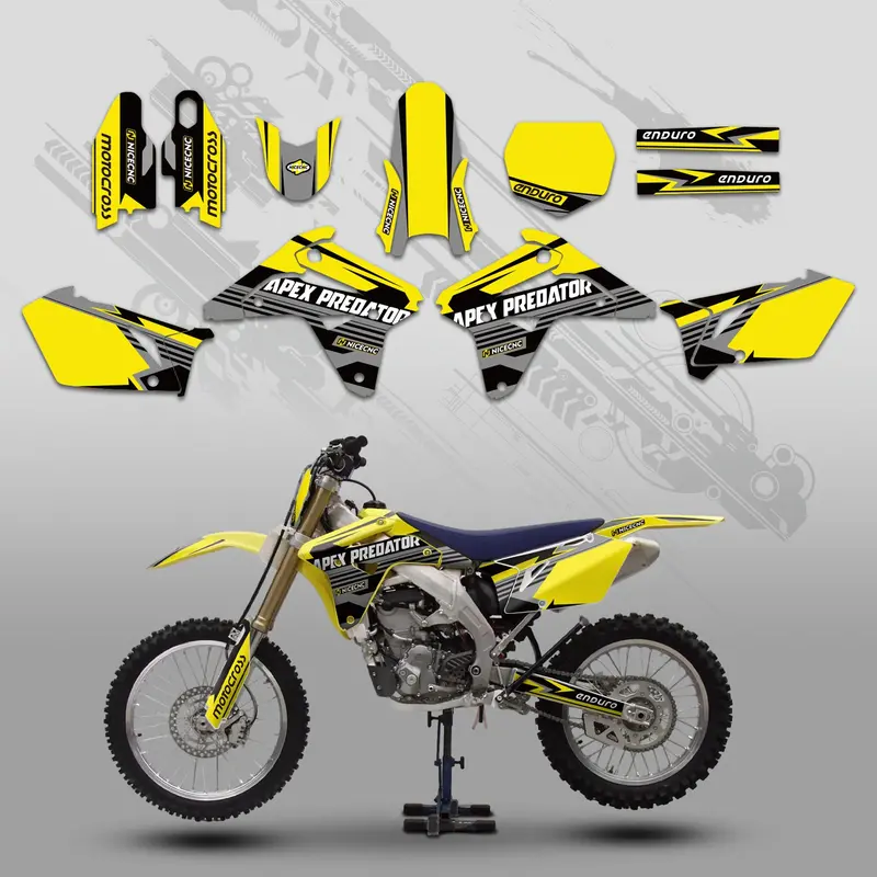 Motorcycle Full Graphics Decals Stickers Set For Suzuki Rmz450 2007 1