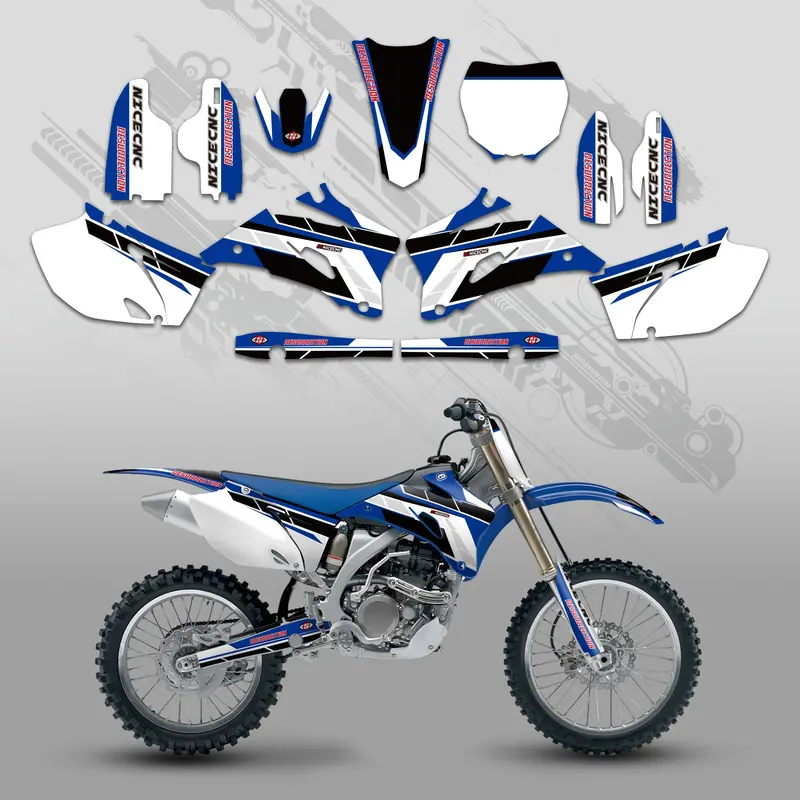 Motorcycle Full Graphics Decals Stickers Set For Yamaha Yz250f / Yz450f 2006-2009 1