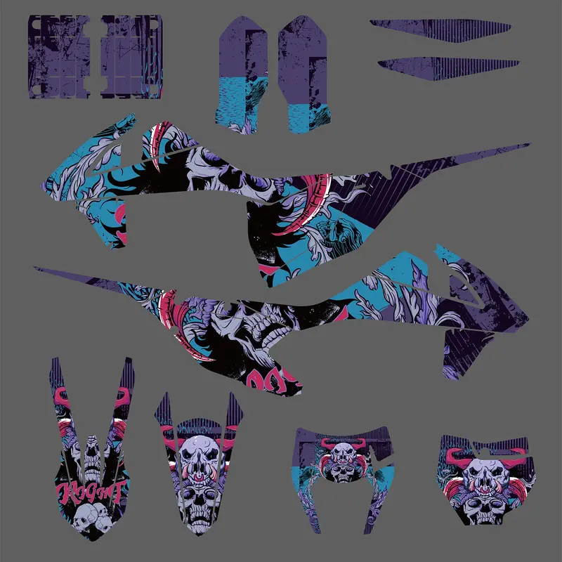 Motorcycle Graphic Decals Stickers Kit For Ktm Exc/Xc/Xcf 2017-2019 1