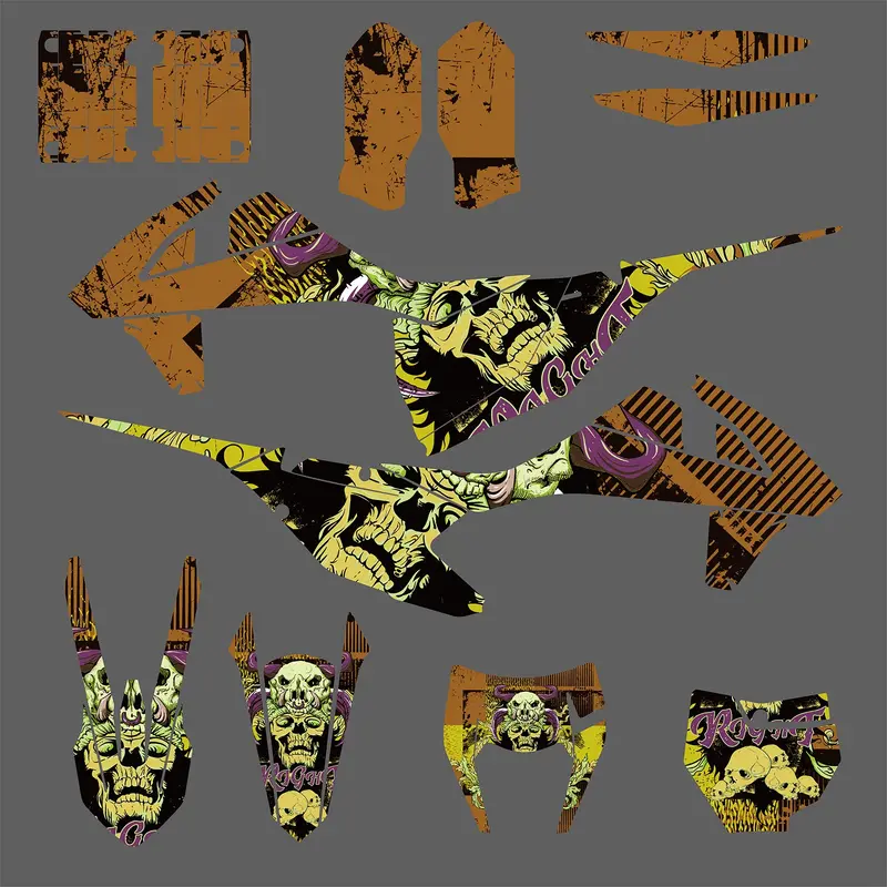 Motorcycle Graphic Decals Stickers Kit For Ktm Exc/Xc/Xcf 2017-2019 1