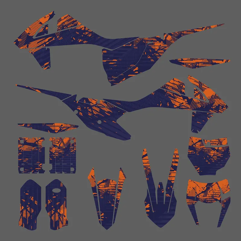 Motorcycle Graphic Decals Stickers Kit For Ktm Exc/Xc/Xcf 2017-2019 1