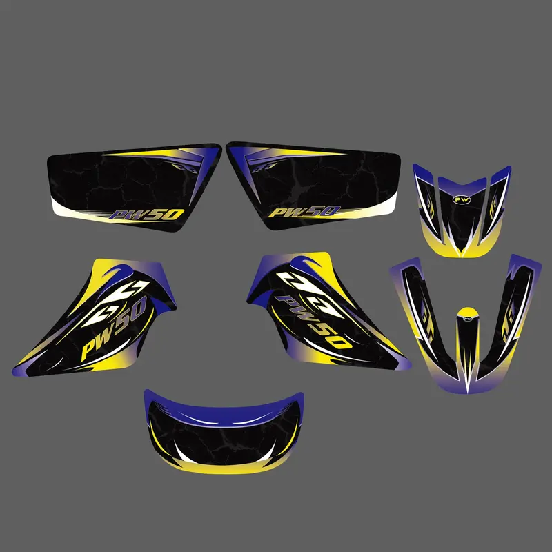 Motorcycle Graphics Background Decal Stickers For Yamaha Pw50 All Years 1