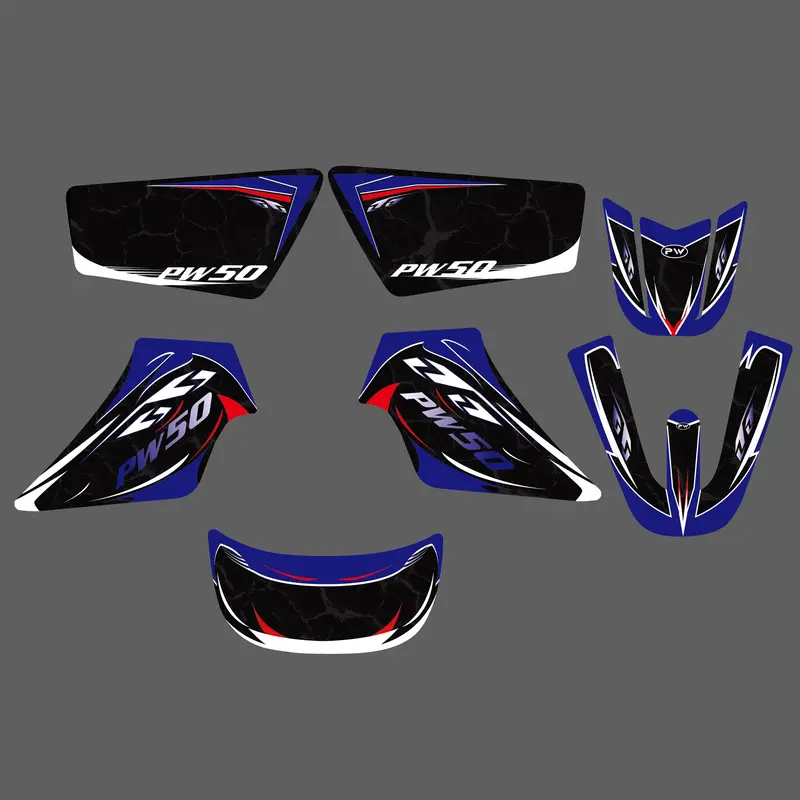 Motorcycle Graphics Background Decal Stickers For Yamaha Pw50 All Years 3