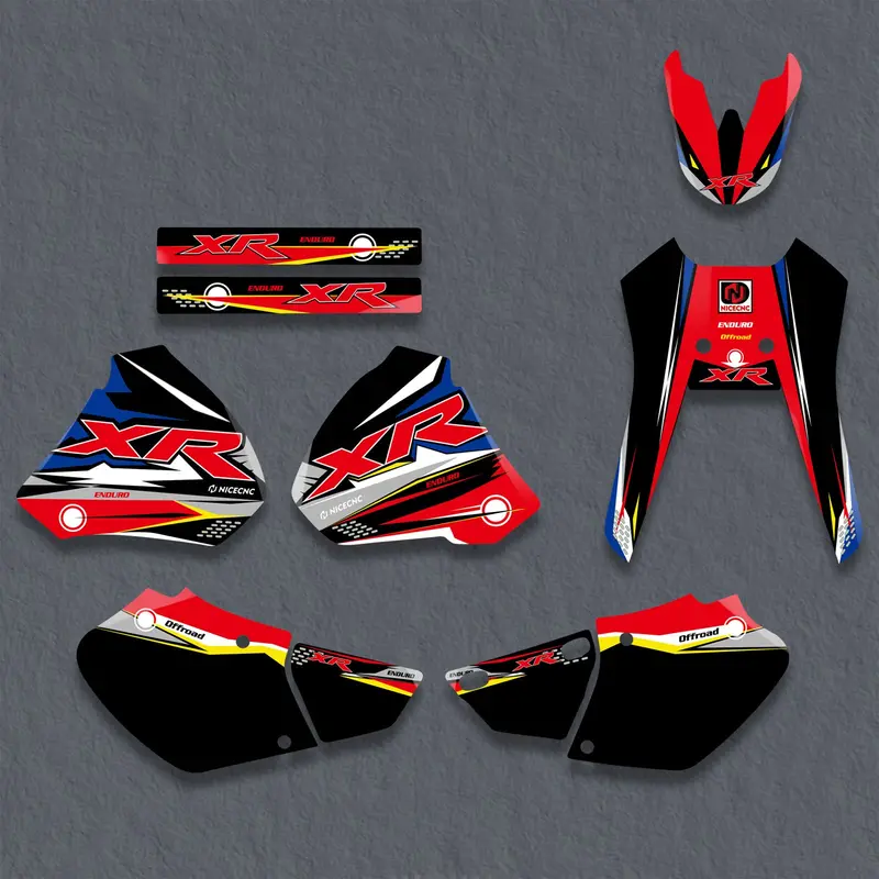 Motorcycle Graphics Decals Kit For Honda Xr250/Xr400 1996-2004 1