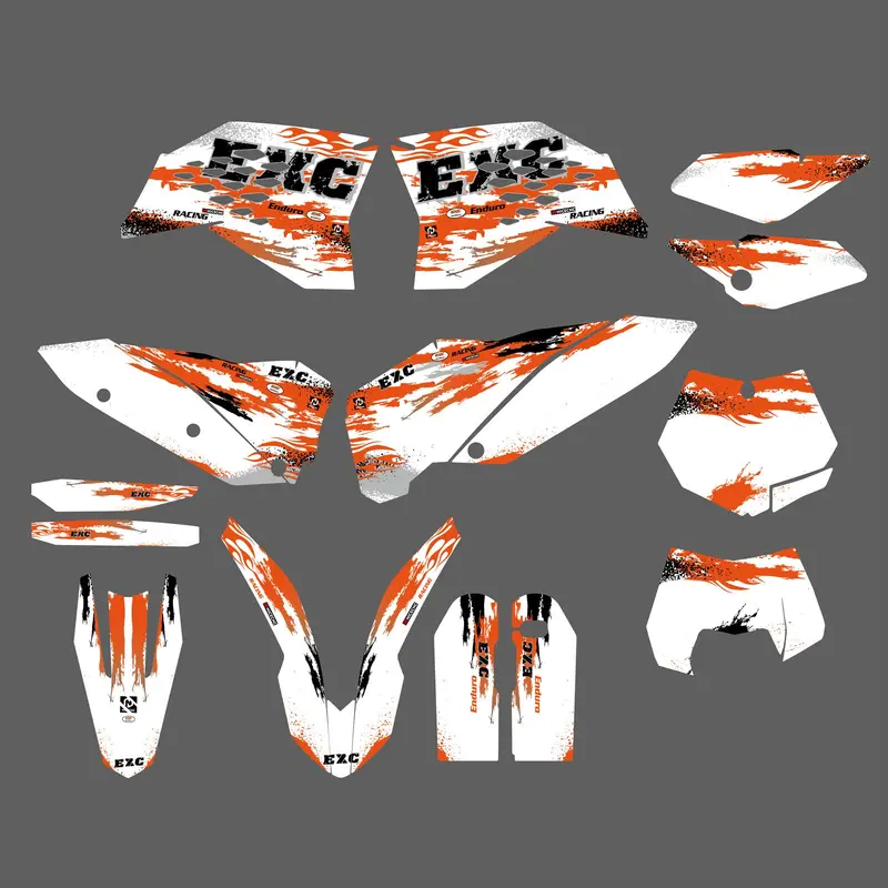 Motorcycle Graphics Decals Stickers Kit For Ktm 125-525 Sx 2007-2010 125-524 All Models 08-10 2