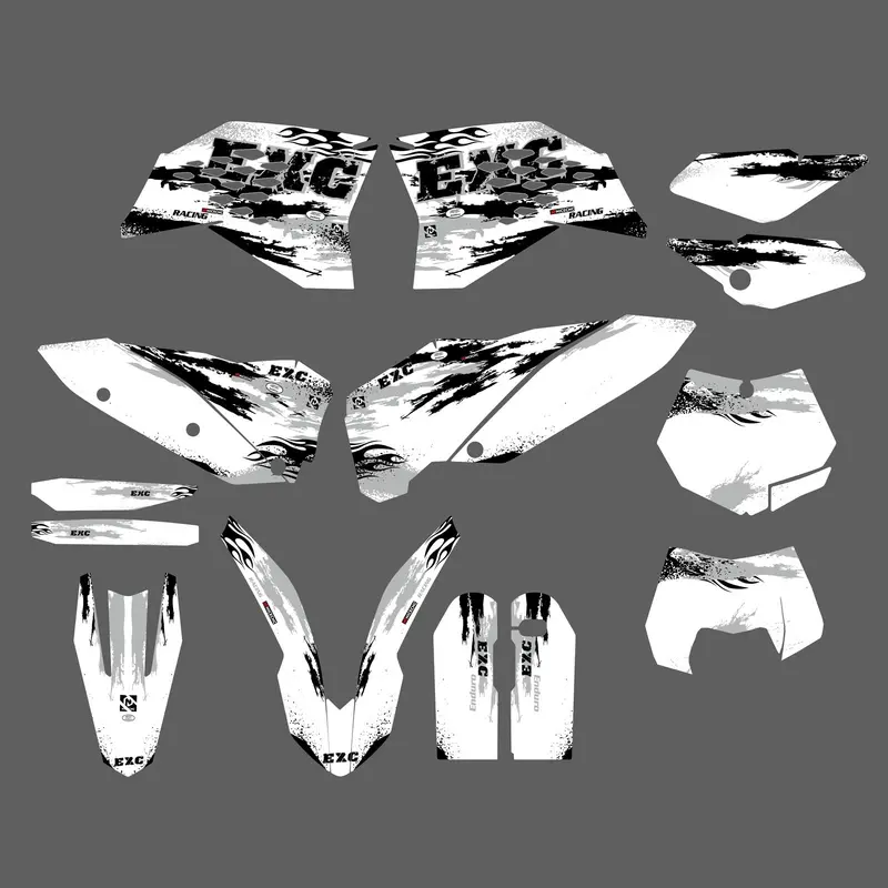 Motorcycle Graphics Decals Stickers Kit For Ktm 125-525 Sx 2007-2010 125-524 All Models 08-10 3