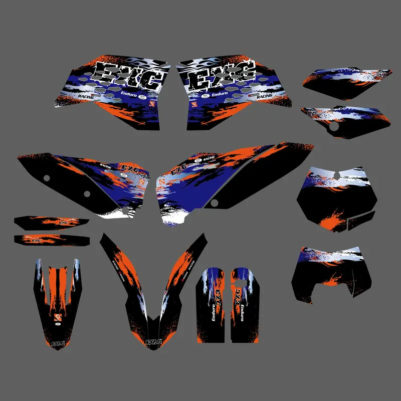 Motorcycle Graphics Decals Stickers Kit For Ktm 125-525 Sx 2007-2010 125-524 All Models 08-10 5