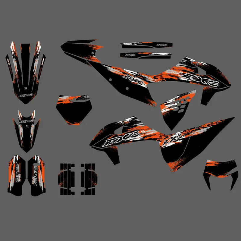Motorcycle Graphics Decals Stickers Kit For Ktm 150 250 300 350 450 500 Exc Xc-W 2020-2023 1
