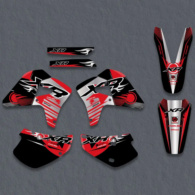 Motorcycle Graphics Decals Stickers Set For Honda Xr650r 2000-2009 3