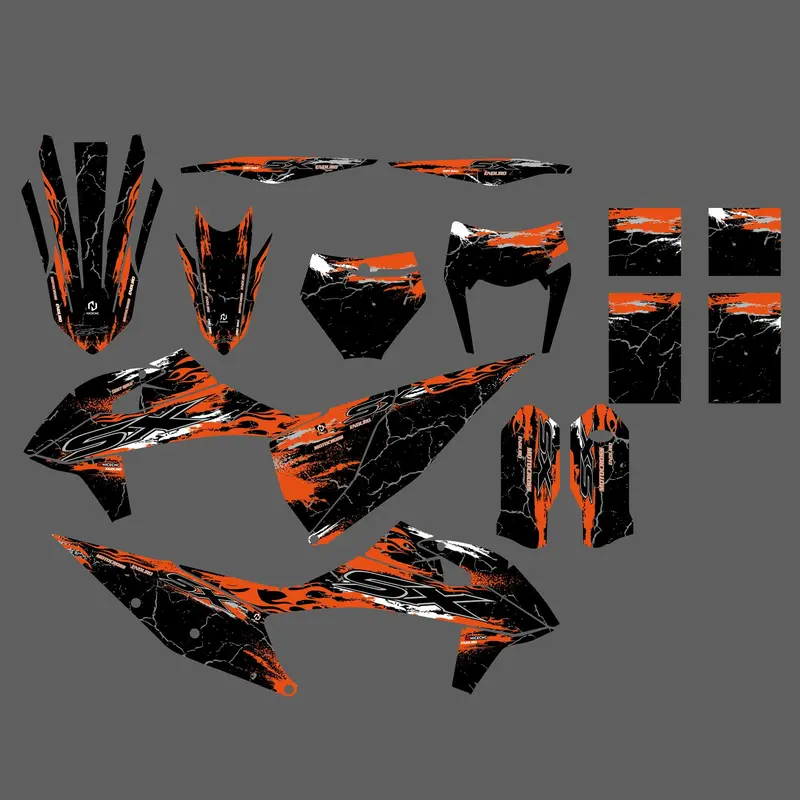 Motorcycle Graphics Kit Decals Stickers Deco For Ktm 125 150 250 350 450 Sx Sxf 2019-2022 1