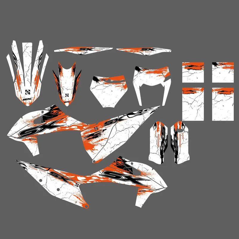 Motorcycle Graphics Kit Decals Stickers Deco For Ktm 125 150 250 350 450 Sx Sxf 2019-2022 2
