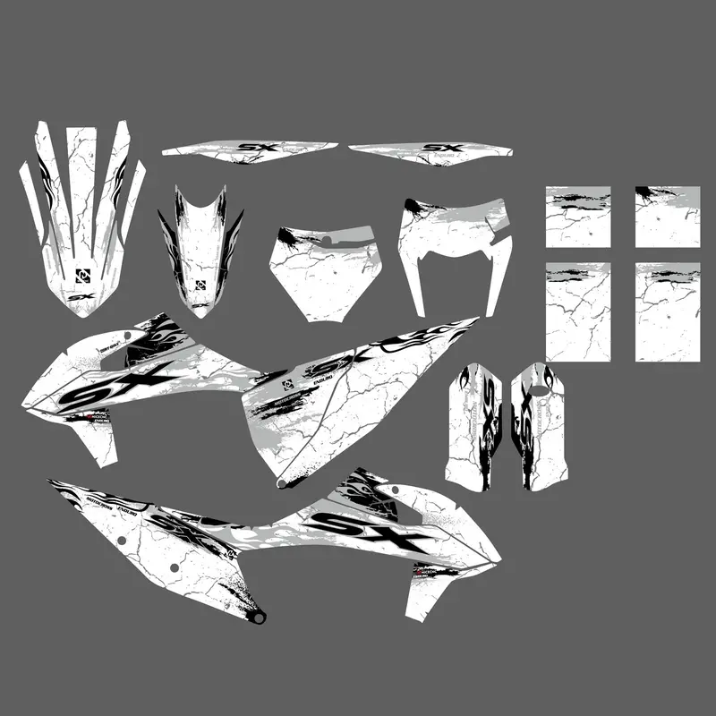 Motorcycle Graphics Kit Decals Stickers Deco For Ktm 125 150 250 350 450 Sx Sxf 2019-2022 3