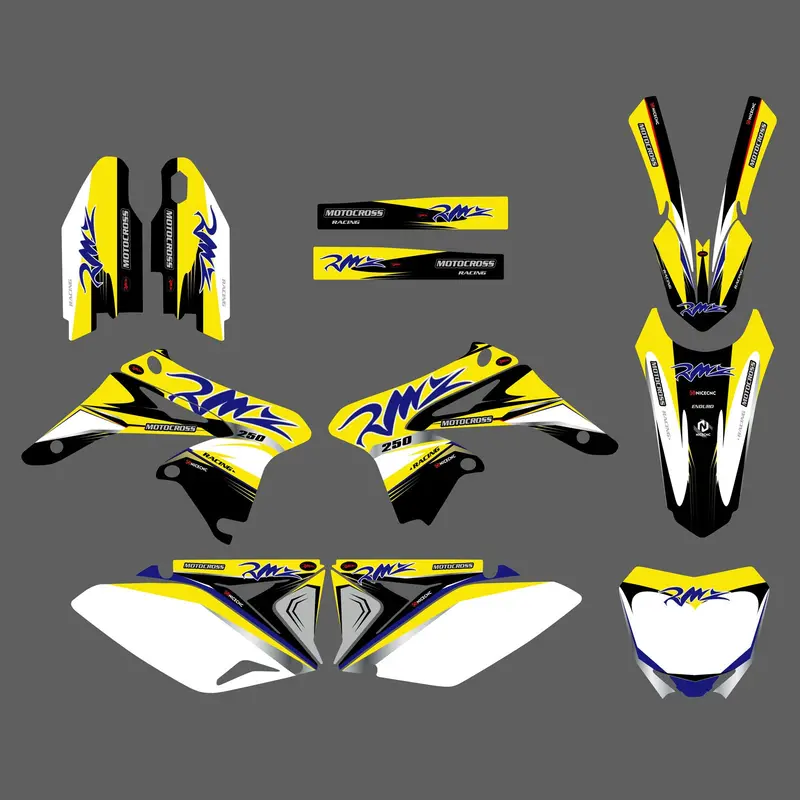 Motorcycle Team Decals Stickers Full Graphic Kit For Suzuki Rmz250 2010-2018 1