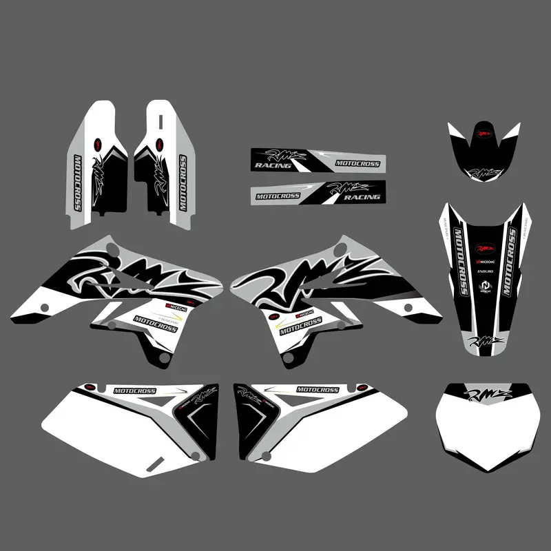 Motorcycle Team Decals Stickers Full Graphic Kit For Suzuki	Rmz250 2007-2009 5