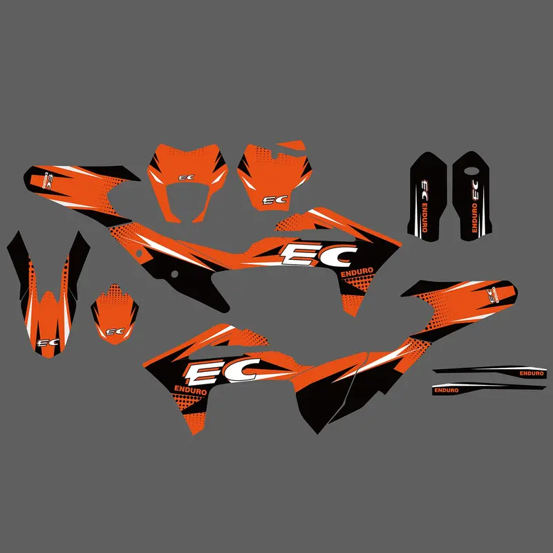 Motorcycle Team Full Graphics Background Sticker Decal Kits For Gas Gas Ec Enduro 2021-2023 1