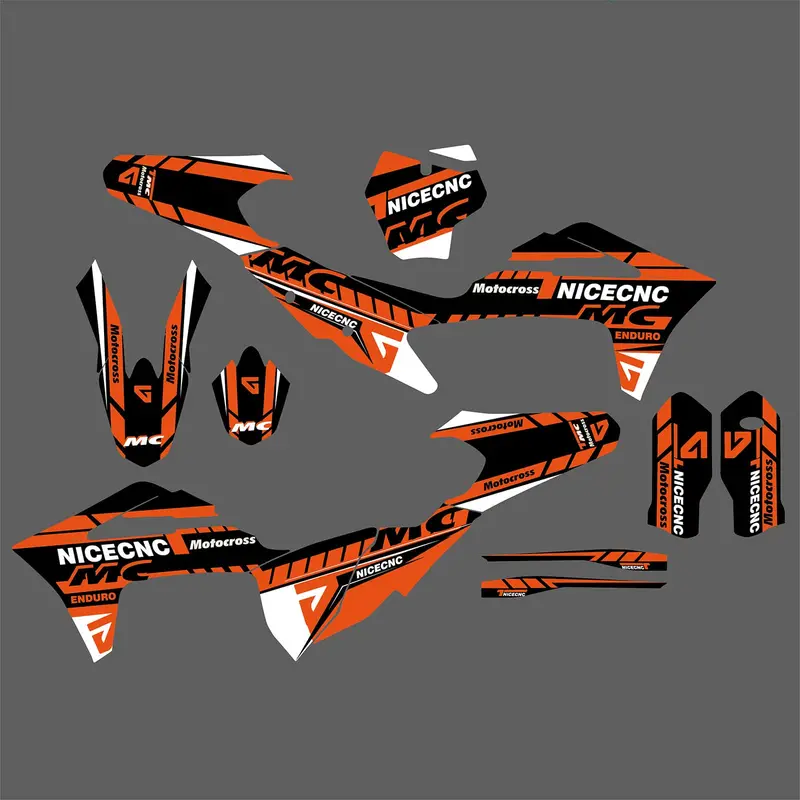 Motorcycle Team Full Graphics Background Sticker Decal Kits For Gas Gas Mc Motocross 2021-2023 3