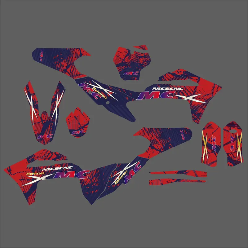 Motorcycle Team Full Graphics Background Sticker Decal Kits For Gas Gas Mc Motocross All Models 2021-2023 3