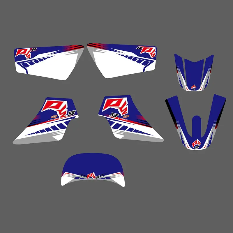 Motorcycle Team Full Graphics Background Sticker Decal Kits For Yamaha Pw50 All Years 1