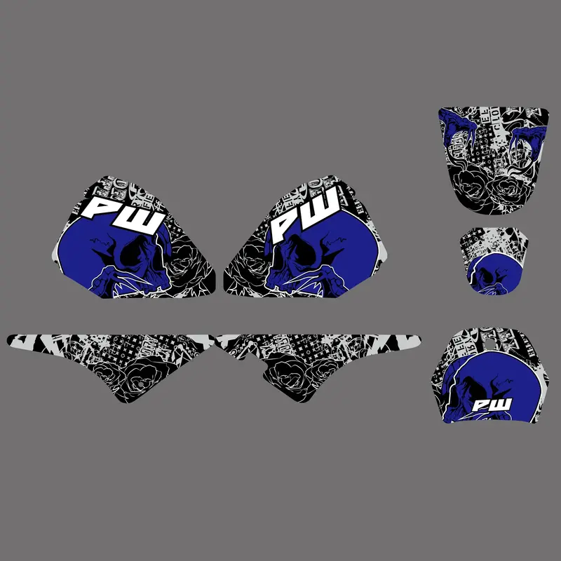 Motorcycle Team Graphic Background Decal Sticker Kit For Yamaha Pw80 All Years 2