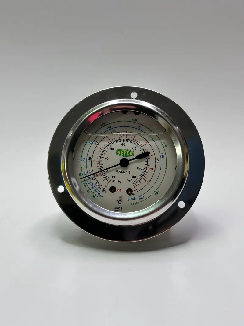 Mr-205-Ds-R134a Bourdon Type Pressure Gauge, Oil Filled, Front Mount - 7870354 1