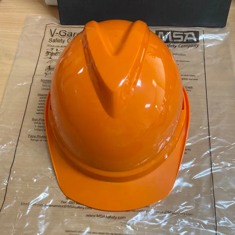 Msa V-Gard 500 Vented Hard Hat, Cap Style ( Orange ) 1