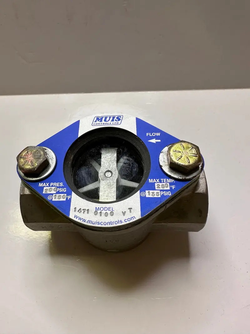 Muis Threaded Sight Flow Indicator 1471 0100 Vt 1