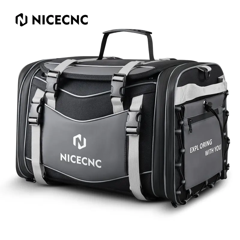 Multi-Functional Motorcycle Tail Bag 53L Expandable Luggage Rack Bag Trunk Helmet Storage Bag 1