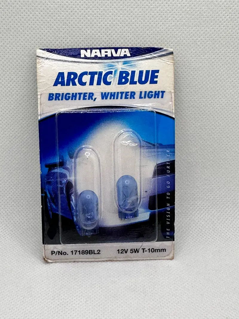 Narva 17189Bl2 12V 5W W2.1 X 9.5D W5w Artic Blue Wedge Premium Globes - 2 Pk 1