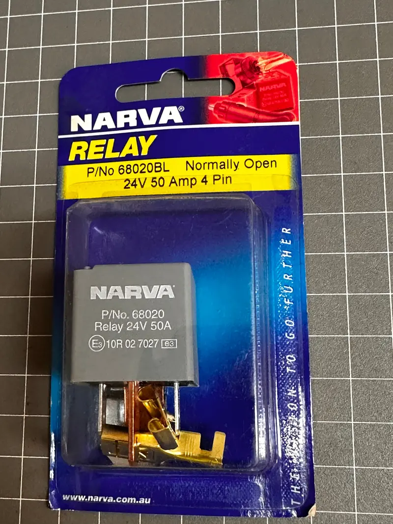 Narva 24V 50A Normally Open 4 Pin Relay 68020Bl 1