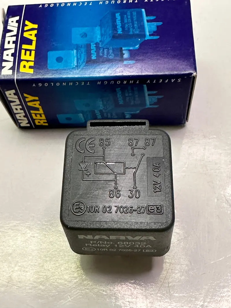 Narva 68032 12V 40A Normally Open 5 Pin Relay With Diode 1