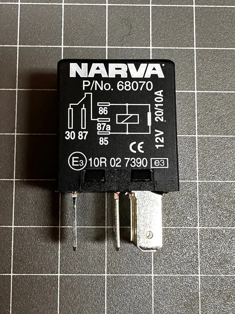 Narva 68070 Change-Over Relay 12V 20A/10A 1