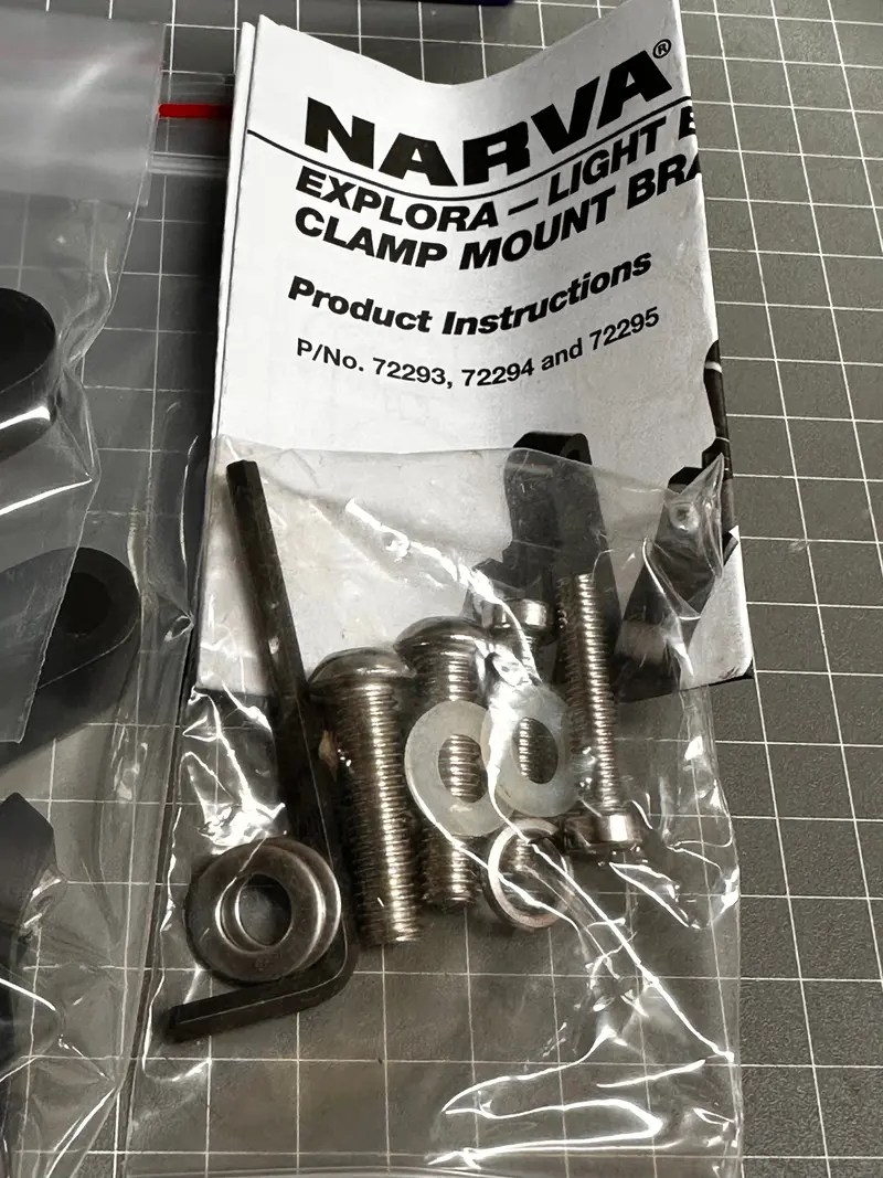 Narva 72294 2.5" Bull Bar Tube Mount Bracket For Single Row Light Bar 2