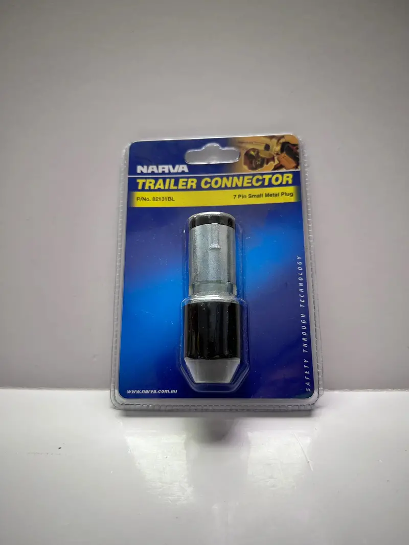 Narva 82131Bl 7 Pin Small Round Metal Trailer Plug, 12V, 15A 1
