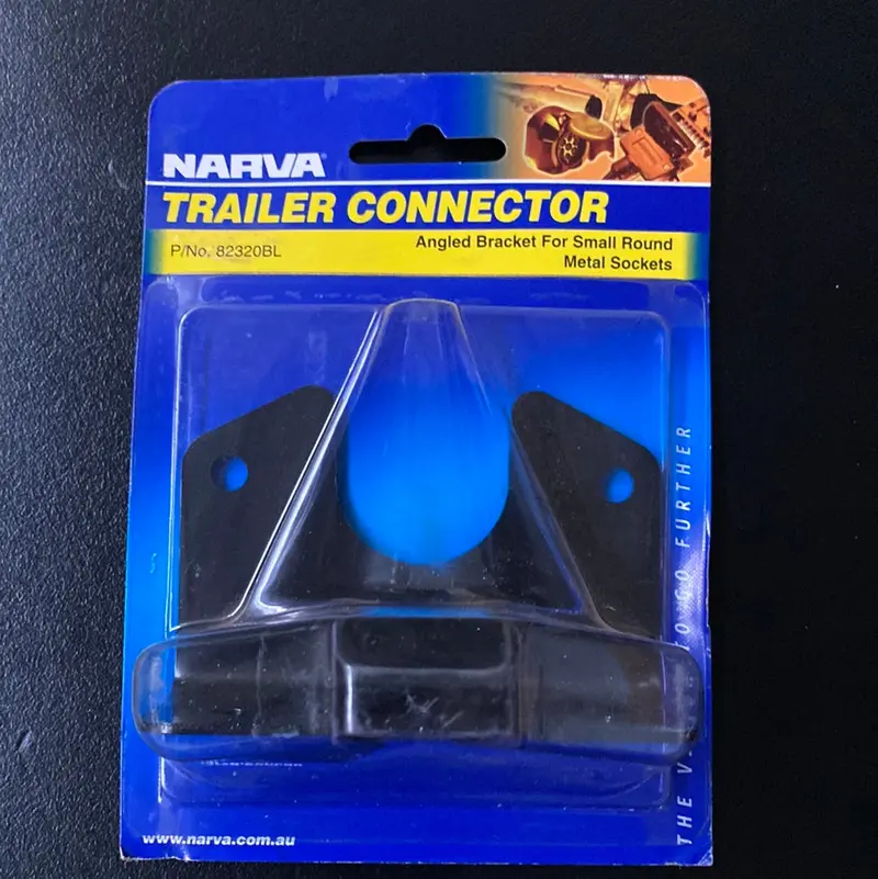 Narva 82320Bl Angled Trailer Socket Mounting Bracket For Small Round Metal Sockets 1