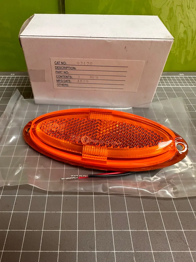 Narva 92120 9-33V Led Model 21 Side Marker,Oval, Amber With Built In Retro Reflector 2