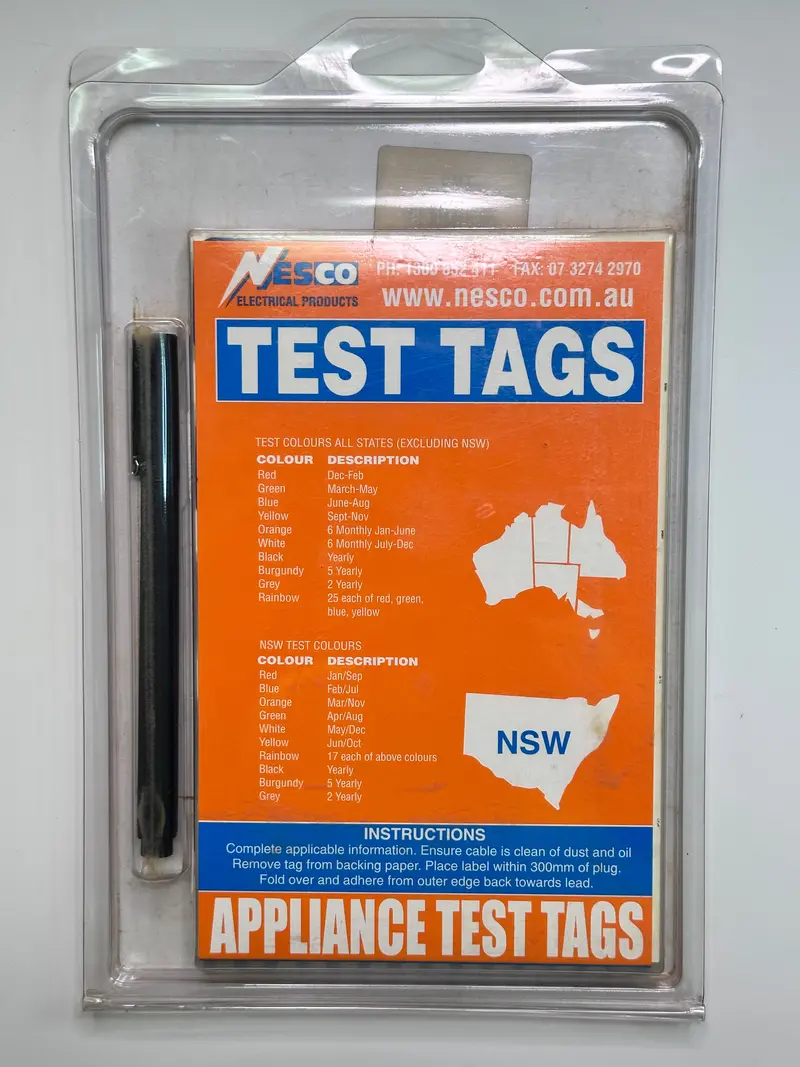 Nesco Tm3 Heavy Duty Appliance Test Tag - Blue 1