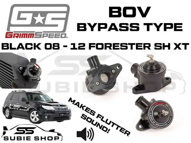 New Black Grimmspeed Bypass Blow Off Valve Bov For Subaru Forester 08 -12 Sh Xt 1