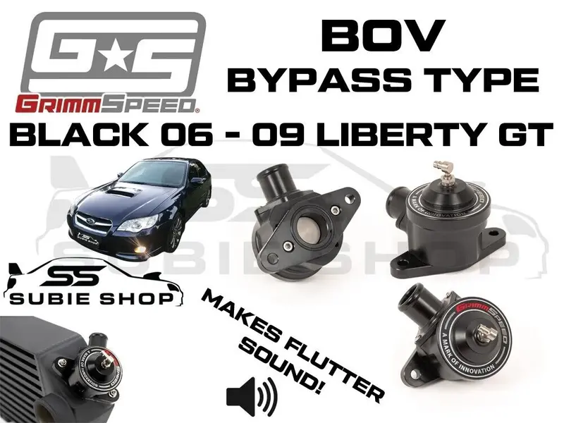 New Black Grimmspeed Bypass Blow Off Valve Bov For Subaru Liberty 06-09 Gt Turbo 1