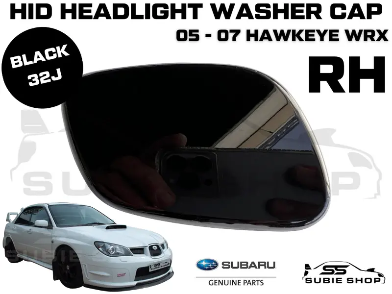New Genuine Headlight Black Washer Cap Cover 05 -07 Subaru Impreza Gd Wrx Sti Rh 1