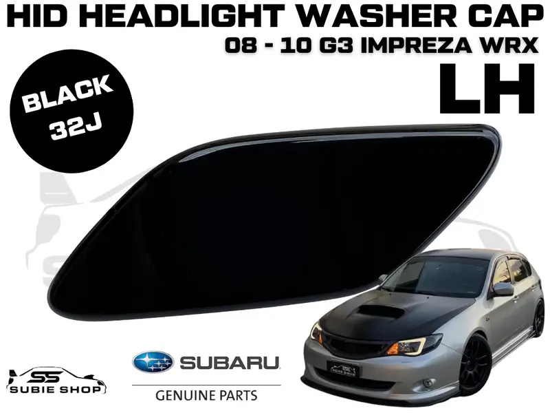 New Genuine Headlight Black Washer Cap Cover 08 -10 Subaru Impreza G3 Wrx Sti Lh 1