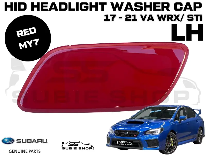 New Genuine Headlight Red Washer Cap Cover 17-21 Subaru Impreza Va Wrx Sti Lh 1