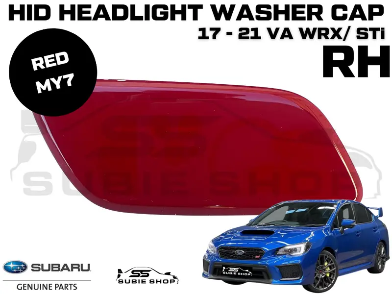 New Genuine Headlight Red Washer Cap Cover 17-21 Subaru Impreza Va Wrx Sti Rh 1