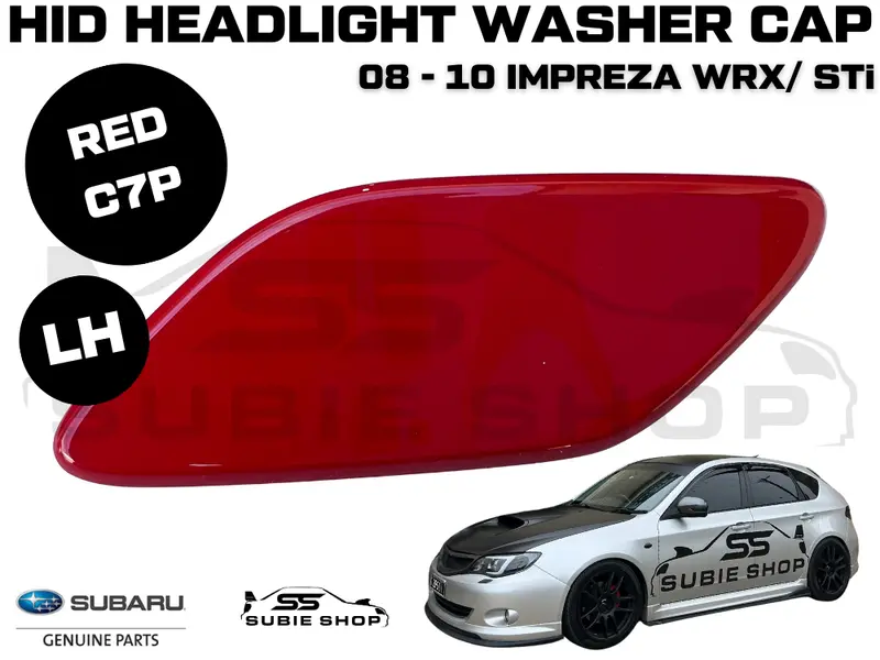 New Genuine Headlight Washer Cap Cover 08 - 10 Subaru Impreza G3 Wrx Sti Lh Red 1