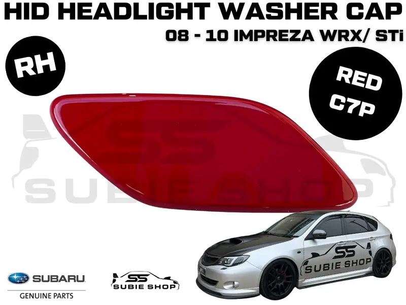 New Genuine Headlight Washer Cap Cover 08 - 10 Subaru Impreza G3 Wrx Sti Rh Red 1